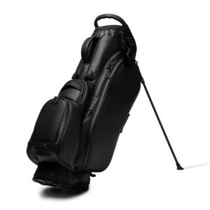 pebble style leather golf stand bag for men